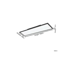 Eglo Taklampa Salobrena-Z Aluminium Svart 33.5W 4150lm - 827-865 Justerbar Vit | IP20 - Dimbar