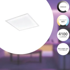 Eglo Taklampa Salobrena-Z Aluminium Vit 33W 4100lm - 827-865 Justerbar Vit | Dimbar