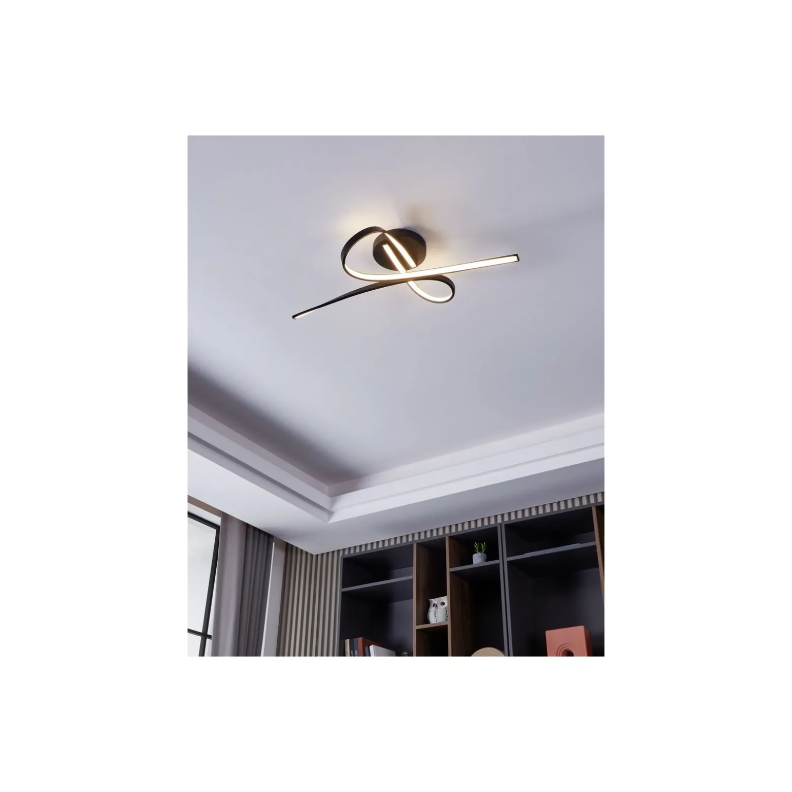 Eglo Taklampa Selvina 1 Stål Aluminium Svart 10.5W 1450lm - 830 Varm Vit | IP20