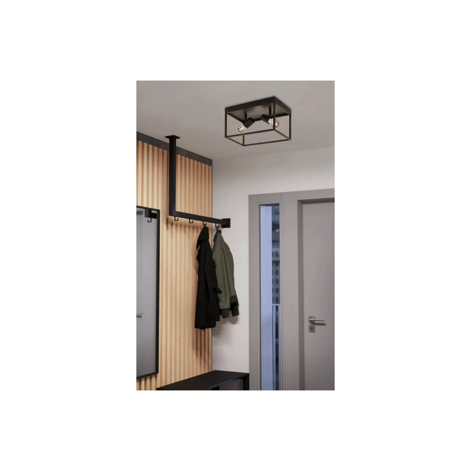 Eglo Taklampa Silentina Stål Svart | IP20 - Passande för 2x E27