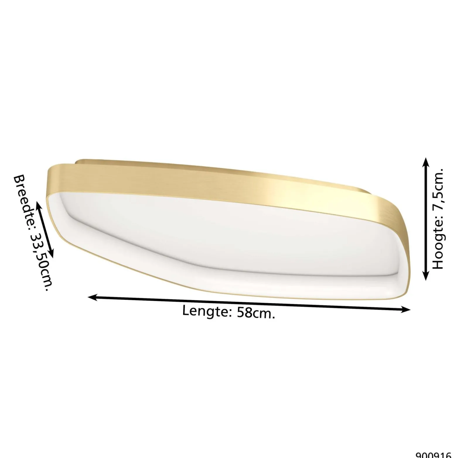 Eglo Taklampa Vallerosa Aluminium Stål Guld 252W 3000lm - 830 Varm Vit | Dimbar