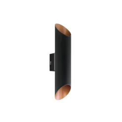 Eglo Vägglampa Agolada Utomhus Galvaniserat Stål Svart Koppar Up & Down 7.4W 660lm - 830 Varm Vit