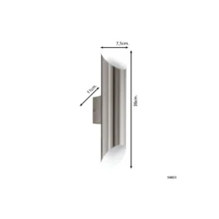 Eglo Vägglampa Agolada Utomhus Rostfritt Stål Grå Up & Down 7.4W 660lm - 830 Varm Vit