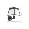 Eglo Vägglampa Altilia Solar Svart 7W 800lm - 830 Varm Vit | IP65 - Rörelsesensor