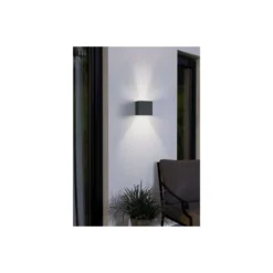 Eglo Vägglampa Calpi Aluminium Antracit Up & Down 3.3W 340lm - 830 Varm Vit | IP44