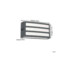 Eglo Vägglampa Camarda Aluminium Antracit | IP54 - Passande för 1x E27