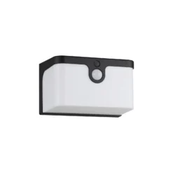 Eglo Vägglampa Croara Solar Svart 7W 800lm - 830 Varm Vit | IP65 - Rörelsesensor
