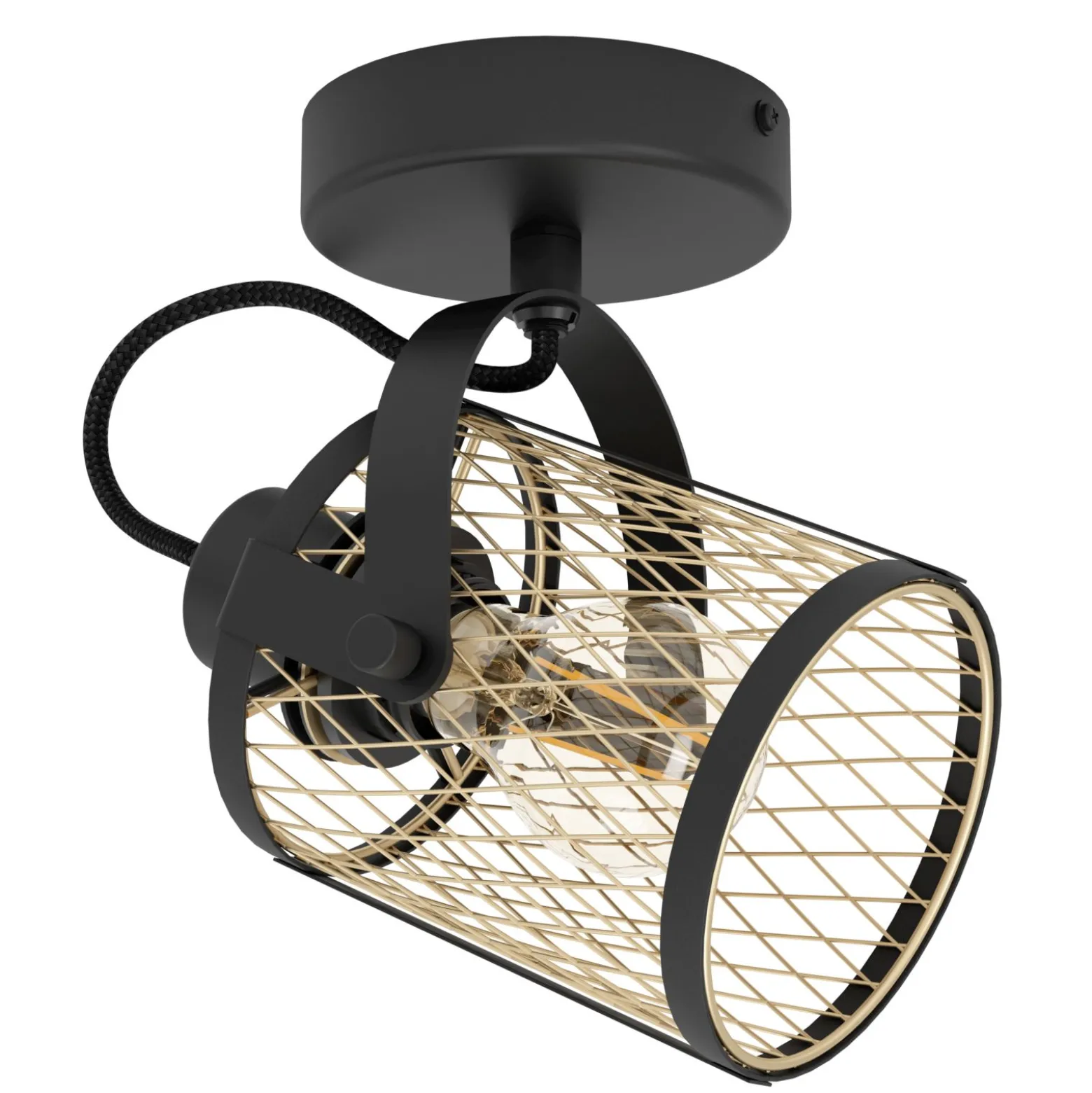 Eglo Vägglampa Dellow Stål Svart | Passande För 1x E27