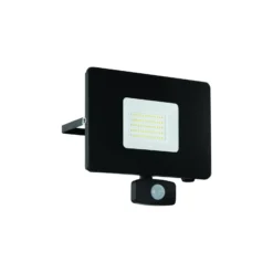 Eglo Vägglampa Faedo 3 Aluminium Svart 53W 5800lm - 850 Kallvit | IP44 - Rörelsesensor