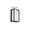 Eglo Vägglampa Genovese Aluminium Svart 10W 1050lm - 865 Dagsljus | IP65