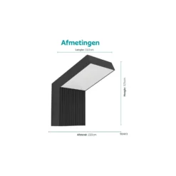 Eglo Vägglampa Grottazzolina Aluminium Svart 10W 1280lm - 830 Varm Vit | IP65