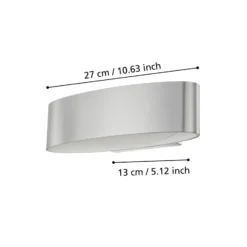 Eglo Vägglampa Maccacari Aluminium Stål Vit 10W 1300lm - 830 Varm Vit
