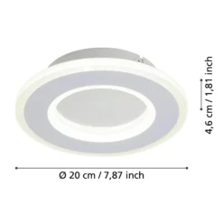 Eglo Vägglampa Macchioni Stål Plast Vit 12W 1560lm - 840 Kallvit