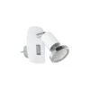 Eglo Vägglampa Mini 4 Lamp med Strömkontakt Vit Krom 2.8W 250lm - 820-830 Justerbar Vit | IP20 - Inkl. 1x GU10