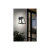 Eglo Vägglampa Mirandola Aluminium Svart | IP44 - Passande för 1x E27