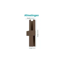 Eglo Vägglampa Montelauro Aluminium Rostig Up & Down 7W 800lm - 865 Dagsljus | IP65