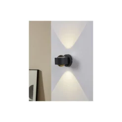 Eglo Vägglampa Ono 2 Aluminium Antracit Up & Down 2.5W 250lm - 830 Varm Vit | IP20