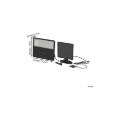 Eglo Vägglampa Panettieri Solar Svart 8W 1600lm - 840 Kallvit | IP65 - Rörelsesensor