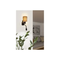 Eglo Vägglampa Pasteri Stål Svart | IP20 - Passande för 1x E27