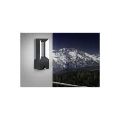 Eglo Vägglampa Riforano Aluminium Svart 5W 550lm - 830 Varm Vit | IP44 - Rörelsesensor