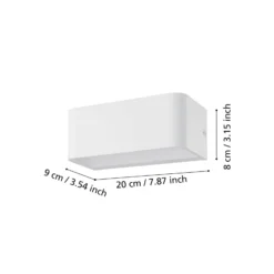 Eglo Vägglampa Sania 4 Aluminium Vit 10W 1300lm - 830 Varm Vit