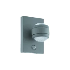 Eglo Vägglampa Sesimba 1 Stål Silver Up & Down 3W 330lm - 830 Varm Vit | IP44 - Rörelse- och Ljussensor