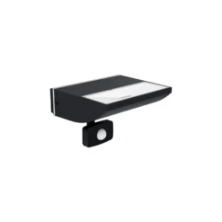 Eglo Vägglampa Sorronaro Aluminium Svart 10W 1000lm - 830 Varm Vit | IP65 - Rörelsesensor