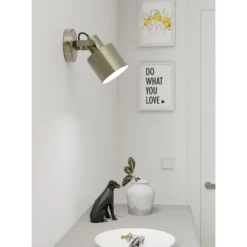 Eglo Vägglampa Southery Stål Guld | Passande För 1x E27