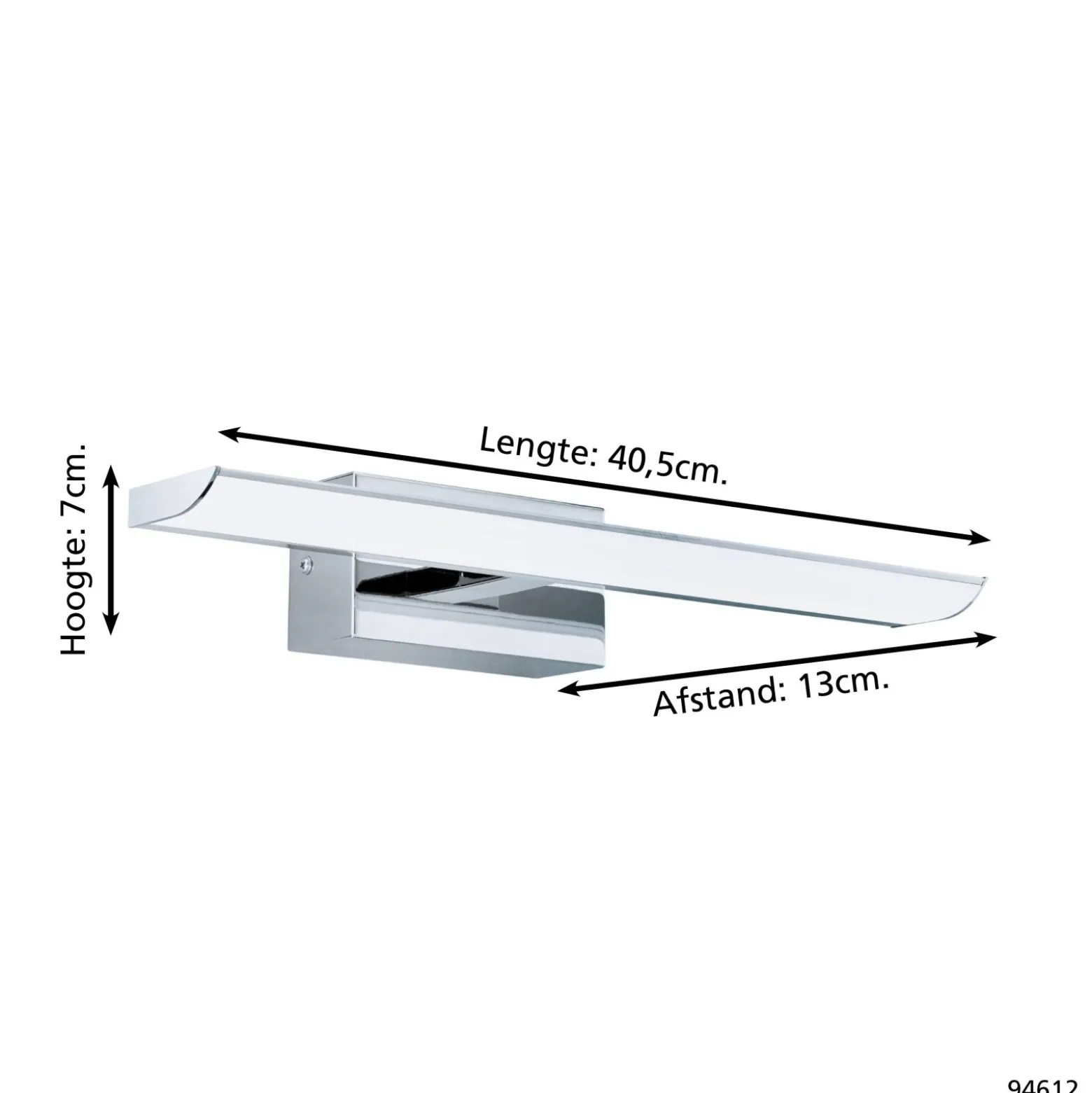 Eglo Vägglampa Tabiano Stål Krom 32W 600lm - 840 Kallvit
