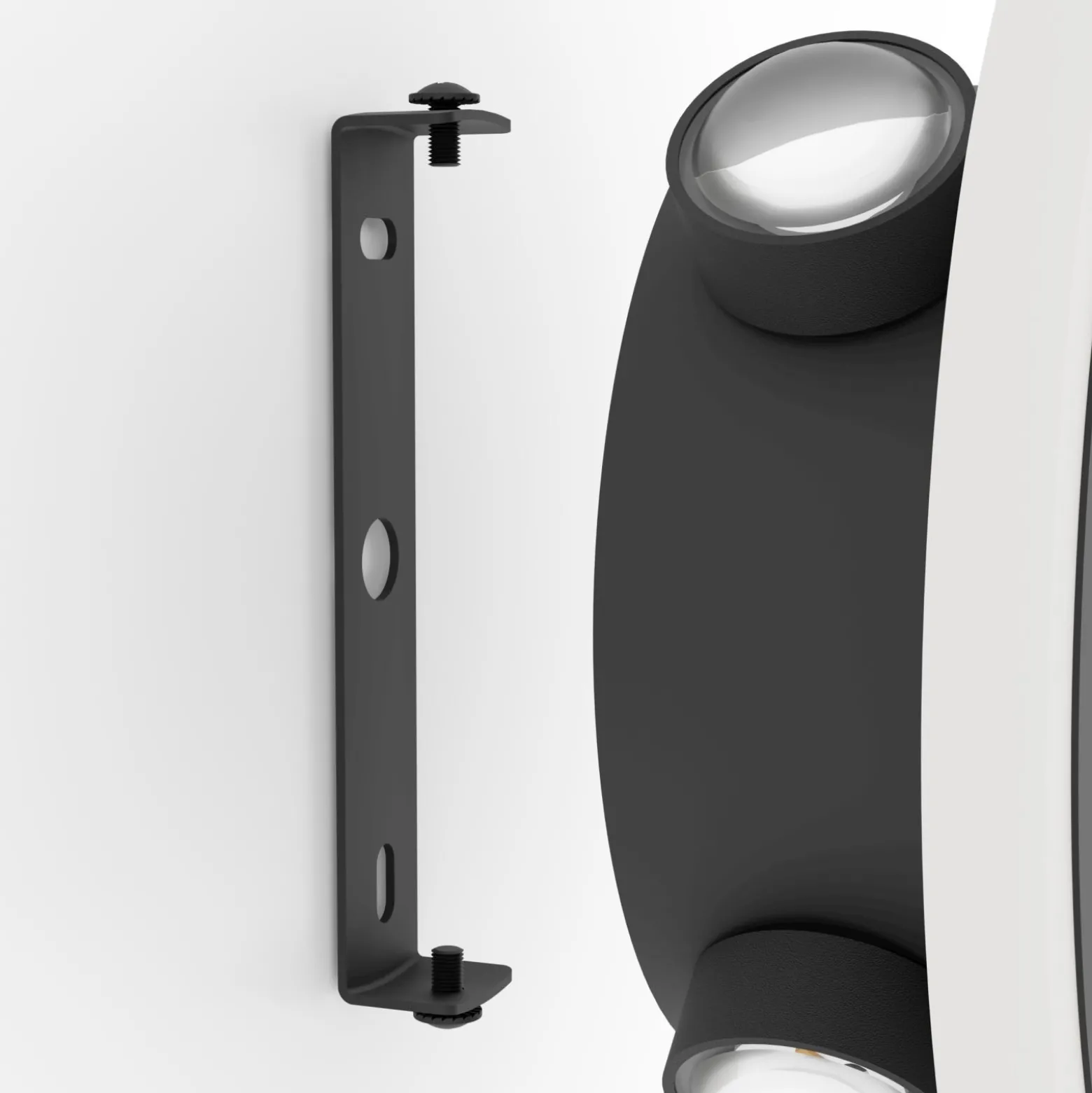 Eglo Vägglampa Talamello 1 Aluminium Svart Vit 12W 1450lm - 830 Varm Vit
