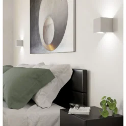 Eglo Vägglampa Valmontone Aluminium Vit 15W 400lm - 830 Varm Vit