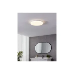 Eglo Vägg och Taklampa Frania-S Stål Vit 15W 1800lm - 830 Varm Vit | IP44