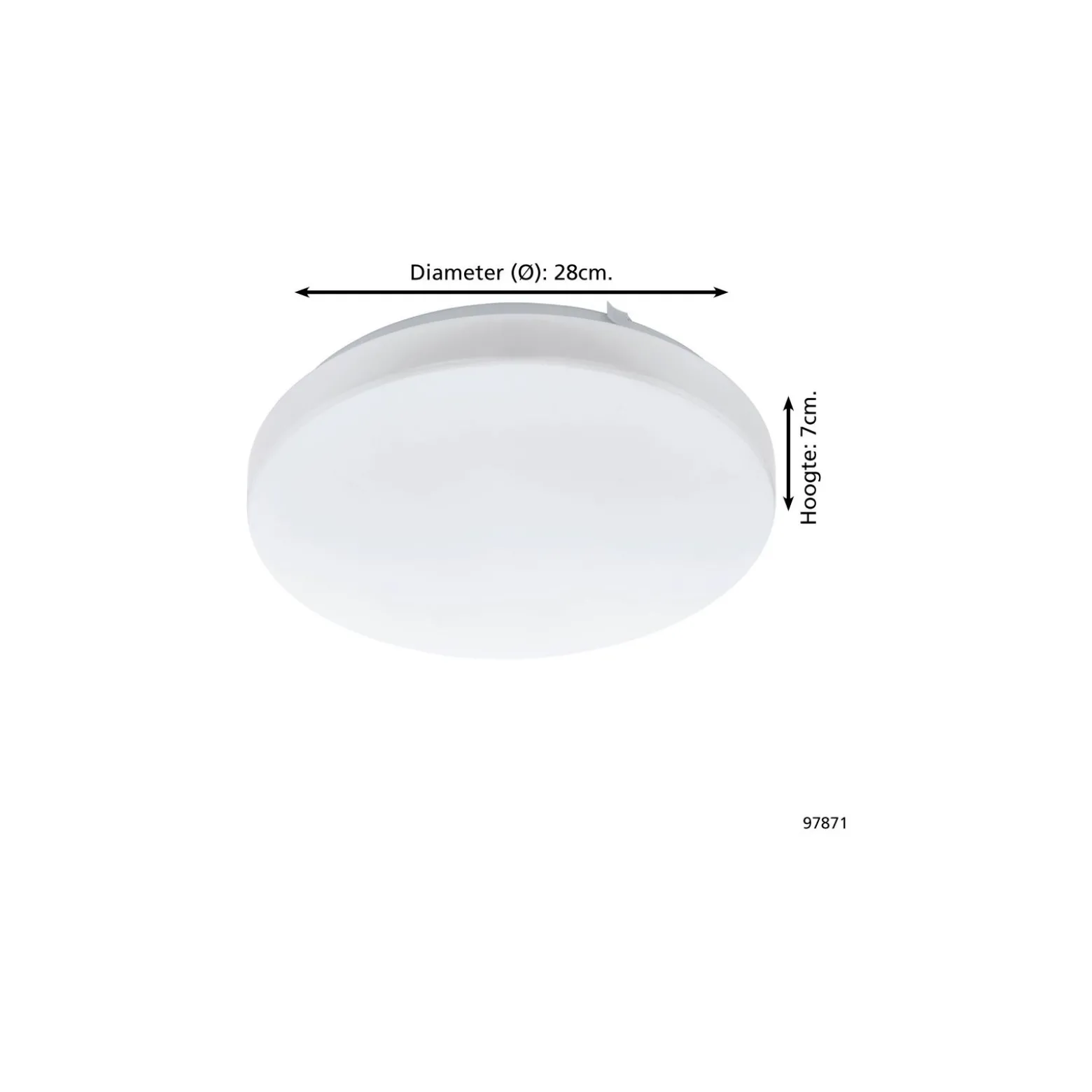 Eglo Vägg och Taklampa Frania Stål Vit 10W 1100lm - 830 Varm Vit | IP20