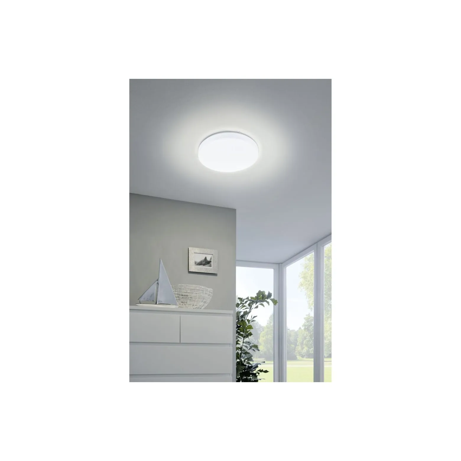 Eglo Vägg och Taklampa Frania Stål Vit 10W 1100lm - 830 Varm Vit | IP20