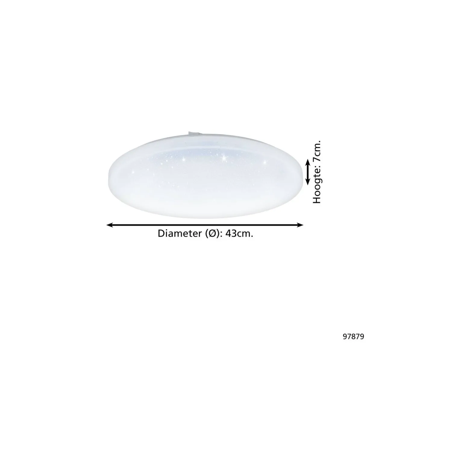 Eglo Vägg och Taklampa Frania-S Stål Vit 5.5W 600lm - 830 Varm Vit | IP20