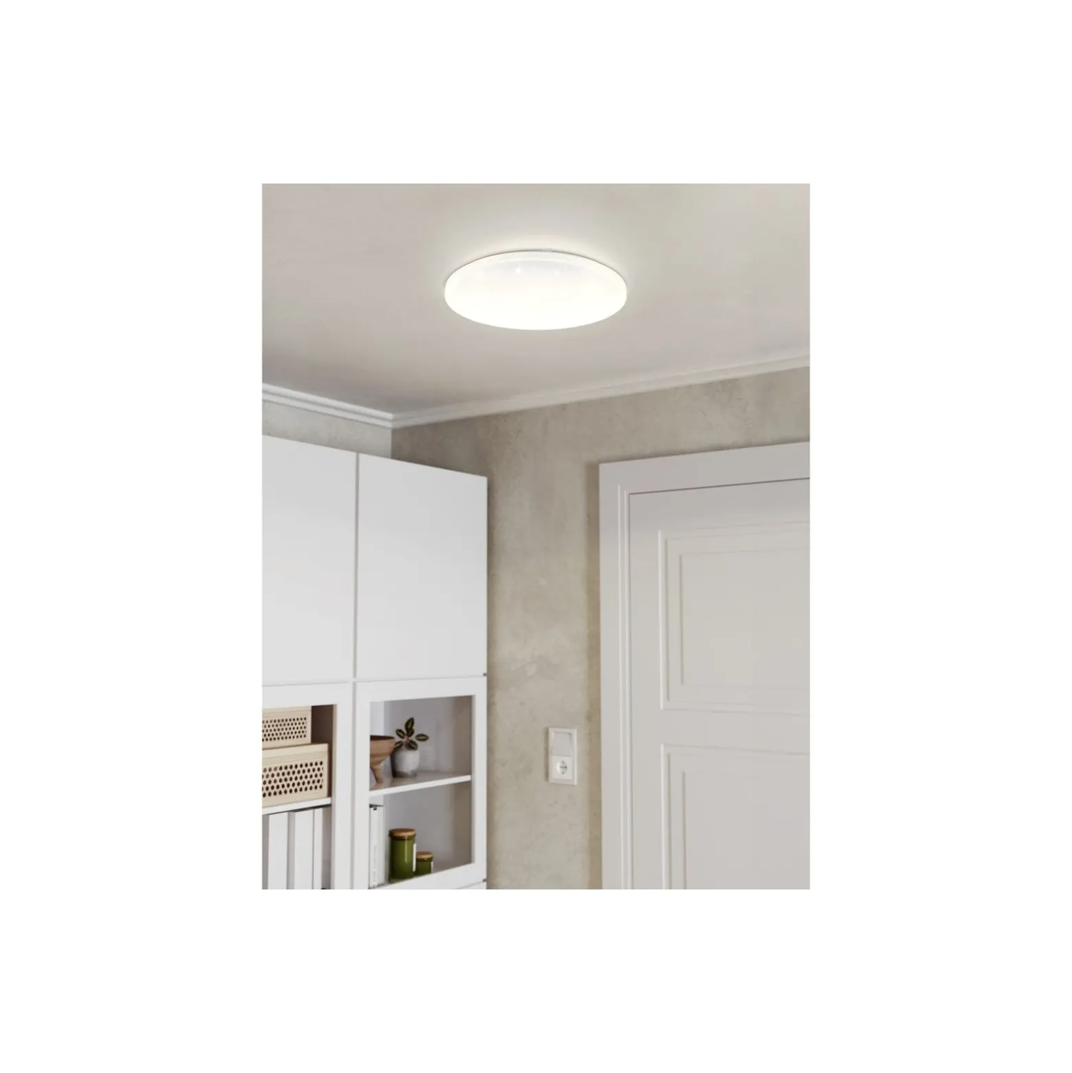 Eglo Vägg och Taklampa Frania-S Stål Vit 5.5W 600lm - 830 Varm Vit | IP20