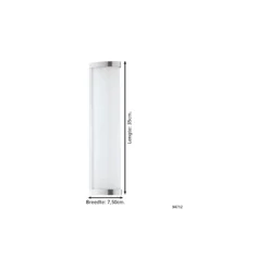 Eglo Vägg och Taklampa Gita 2 Metall Krom 8.3W 1000lm - 840 Kallvit | IP44