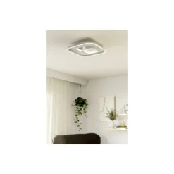 Eglo Vägg och Taklampa Tiriolo Stål Vit Silver 16.2W 2100lm - 840 Kallvit | IP20