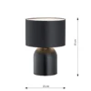 Emibig Bordslampa Aspen Stål Svart | Passande för 1x E27 - Max 15W