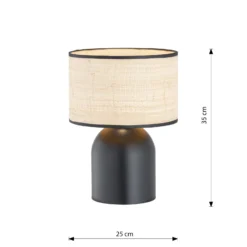 Emibig Bordslampa Aspen Stål Svart | Passande för 1x E27 - Max 15W