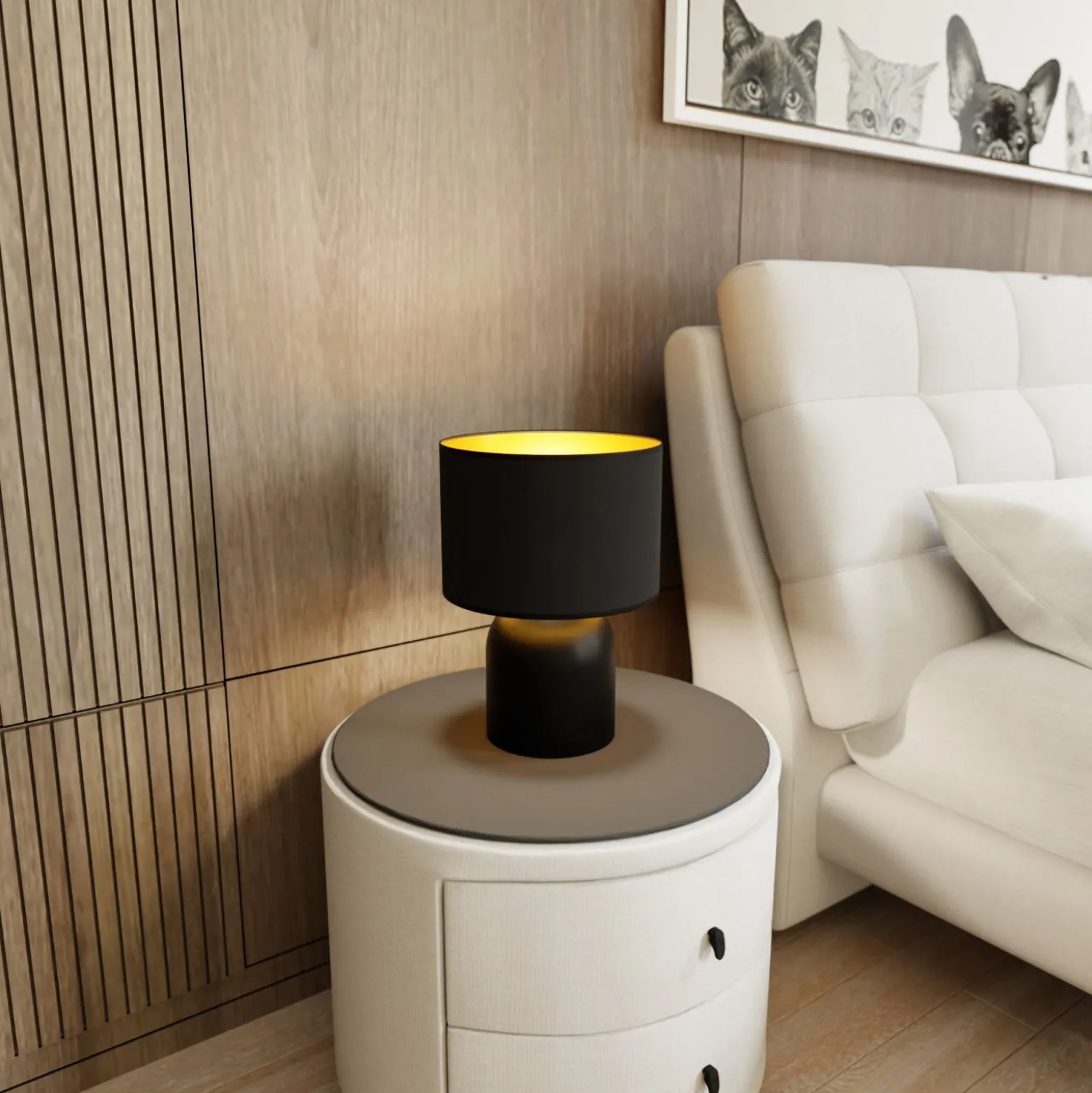 Emibig Bordslampa Aspen Stål Svart | Passande för 1x E27 - Max 15W