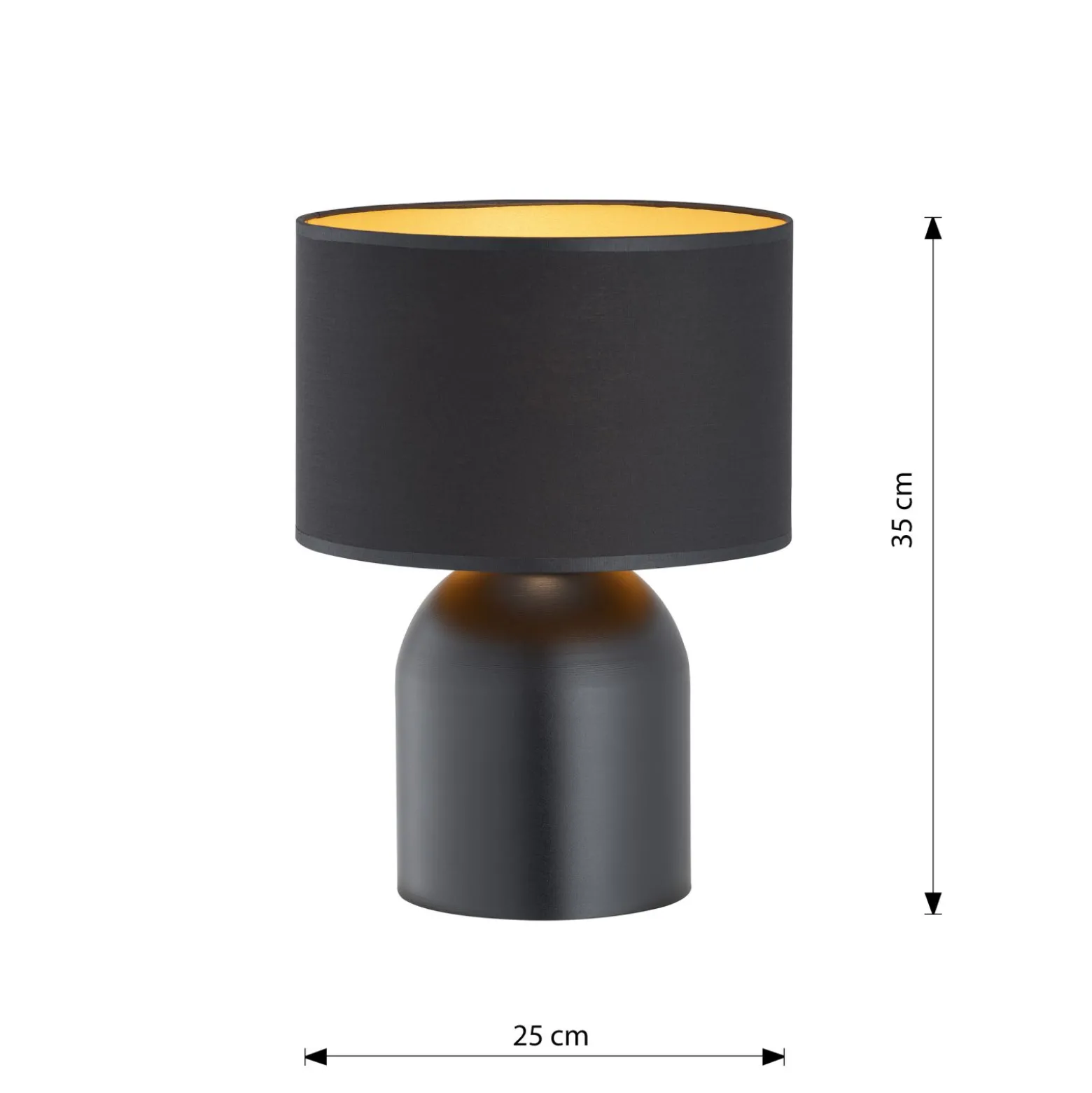 Emibig Bordslampa Aspen Stål Svart | Passande för 1x E27 - Max 15W