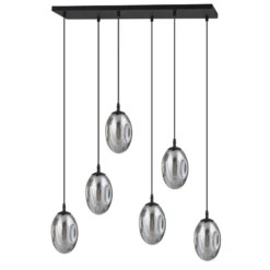 Emibig Pendellampa Astral Stål Svart | Passande för 6x E14 - Max 10W