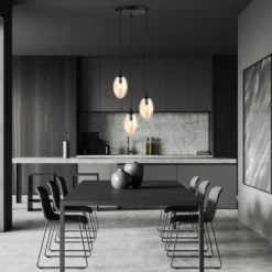 Emibig Pendellampa Astral Stål Svart | Passande för 3x E14 - Max 10W