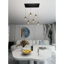 Emibig Pendellampa Cosmo Stål Svart | Passande för 6x E14 - Max 10W