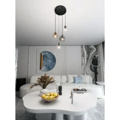 Emibig Pendellampa Cosmo Stål Svart | Passande för 4x E14 - Max 10W