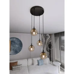 Emibig Pendellampa Cosmo Stål Svart | Passande för 4x E14 - Max 10W
