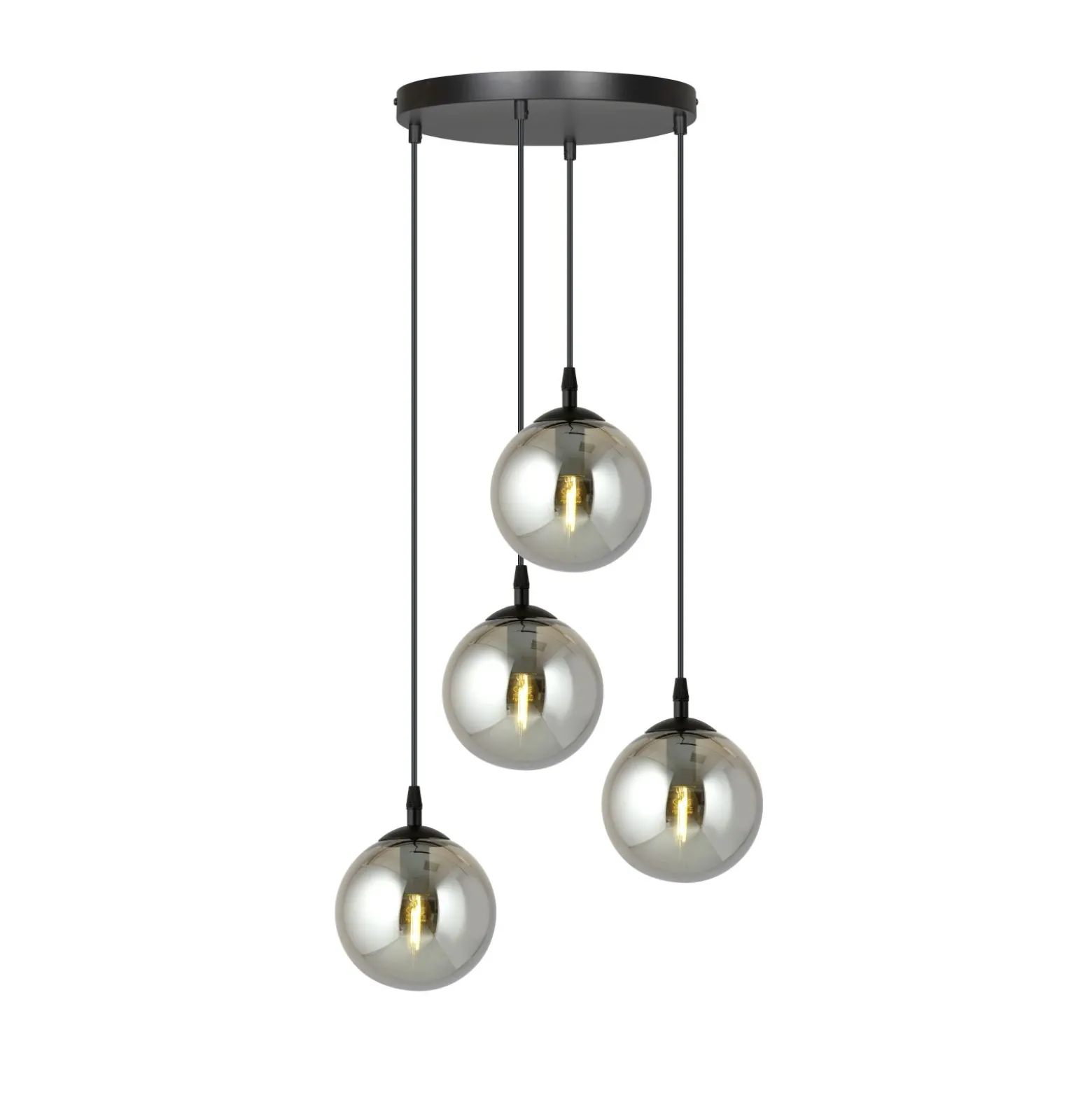 Emibig Pendellampa Cosmo Stål Svart | Passande för 4x E14 - Max 10W