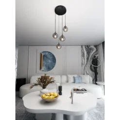 Emibig Pendellampa Cosmo Stål Svart | Passande för 4x E14 - Max 10W