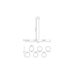 Emibig Pendellampa Drumz Stål Svart | Passande för 6x E14 - Max 10W